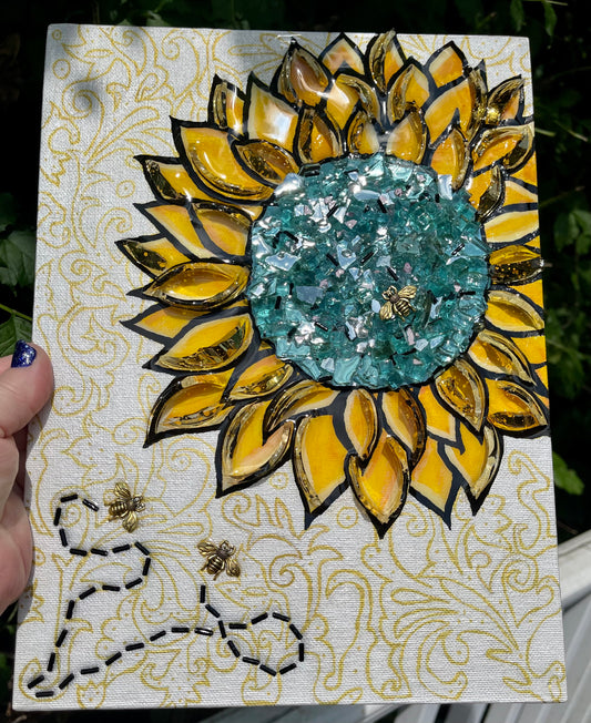 Sunflower and Bees