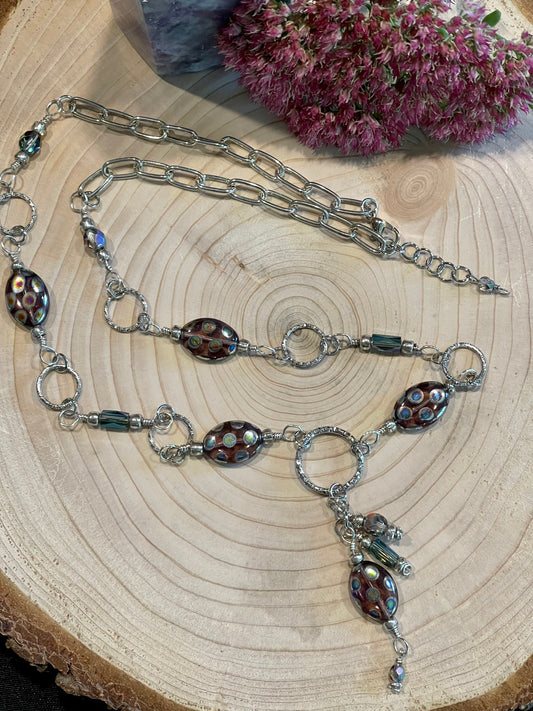 Czech Glass Black Necklace, Bracelet and Earrings