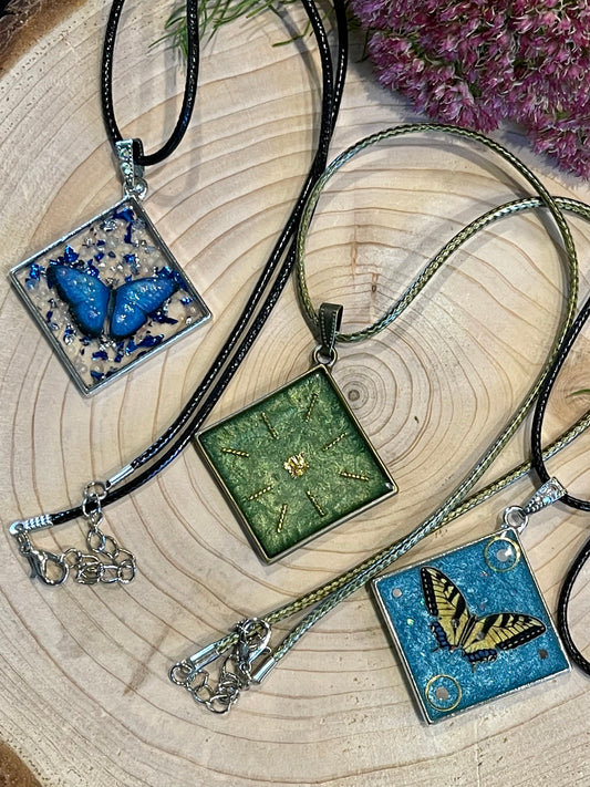 Resin Pendant Necklaces